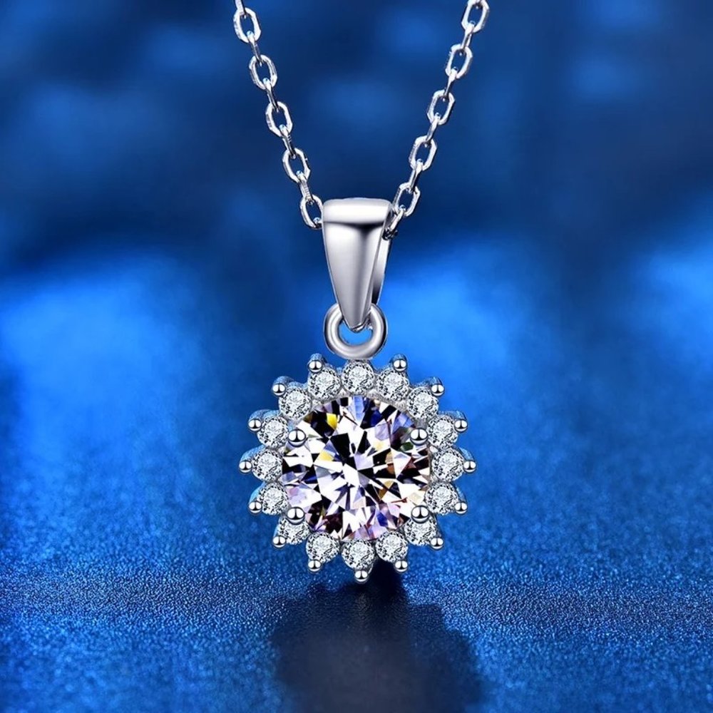 1ct. t.w. Diamond Sun Necklace - Picture 4 of 14